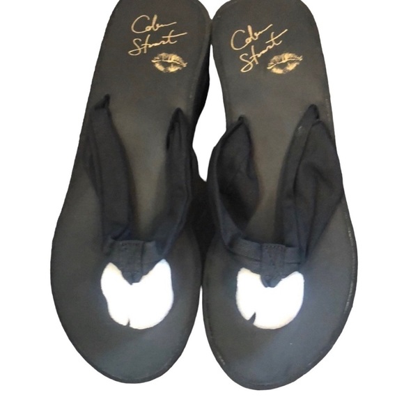 Colin Stuart platform flip flops size 10 - Picture 1 of 8